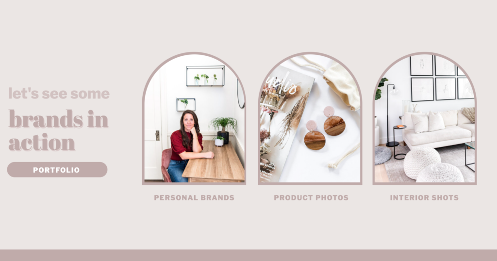 The custom Portfolio section on a brand photographer Showit website